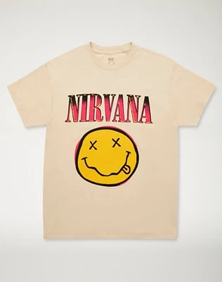 Nirvana Smiley Face T Shirt