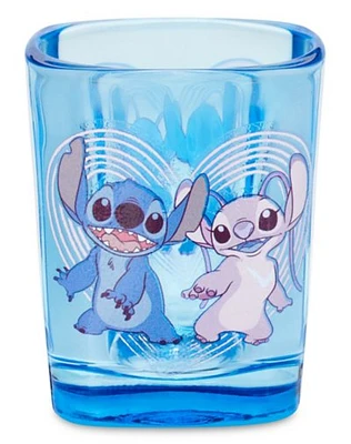 Stitch and Angel Square Mini Glass - Lilo & Stitch