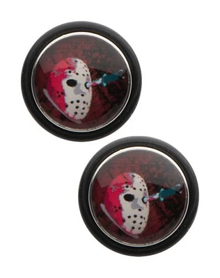 Jason Voorhees Mask Fake Plugs - Friday the 13th