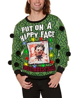 Light-Up Happy Face Leatherface Christmas Sweater