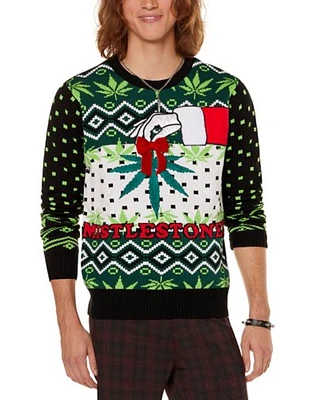 Light-Up Mistlestoned Christmas Sweater