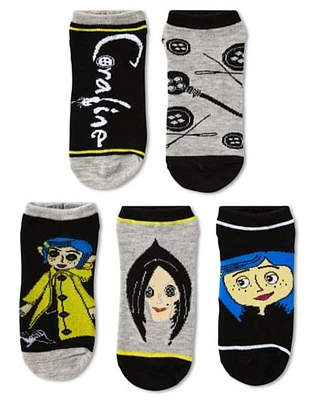 Coraline No Show Socks - 5 Pack