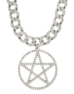 Pentagram Bling Chain Necklace