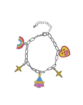 Clown Rainbow Smiley Face Charm Chain Choker Necklace