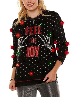 Light-Up Feel the Joy Christmas Sweater