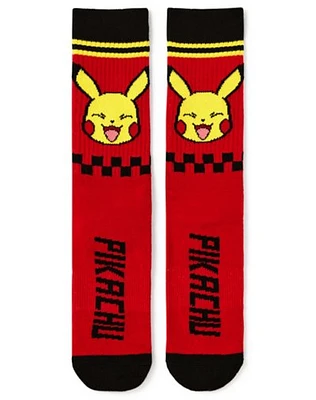 Black and Red Pikachu Crew Socks - Pokmon