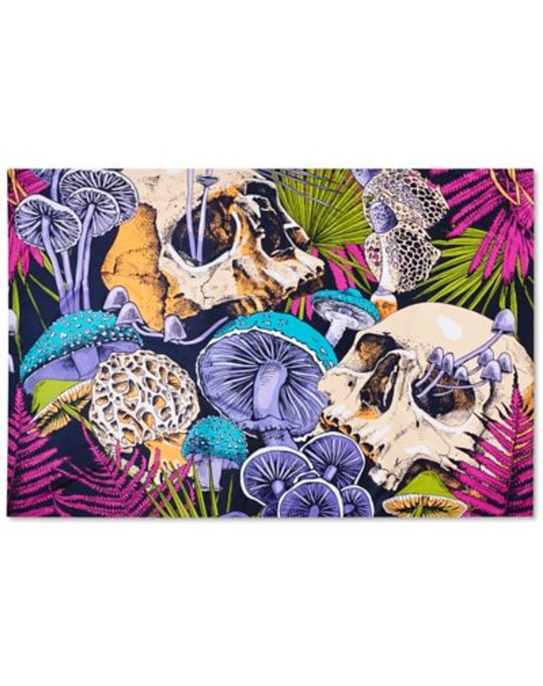 Skull Mushroom Tapestry