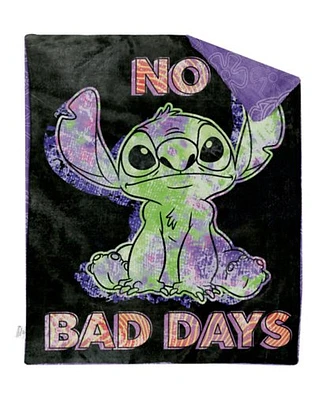 Stitch No Bad Days Reversible Fleece Blanket - Lilo & Stitch