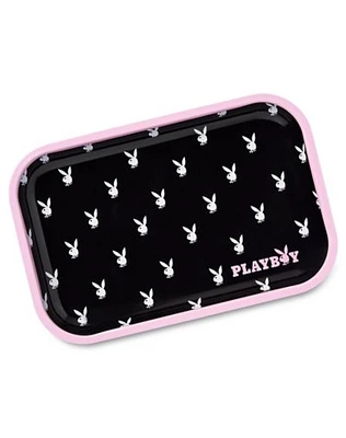 Black Playboy Allover Print Logo Tray