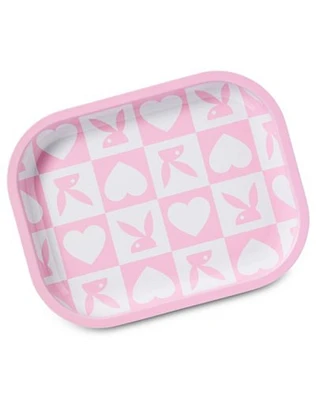 Pink and White Checker Playboy Tray