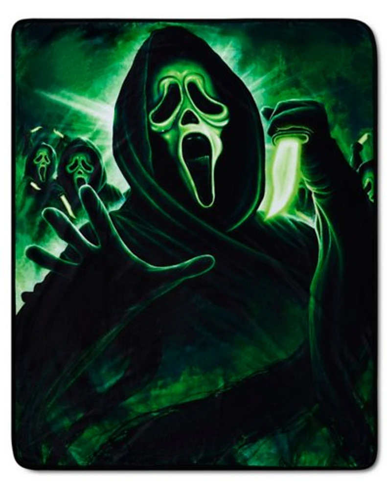 Ghost Face Spooky Fleece Blanket