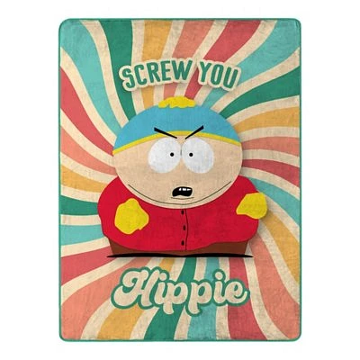 Screw You Hippie Cartman Fleece Blanket - South Park