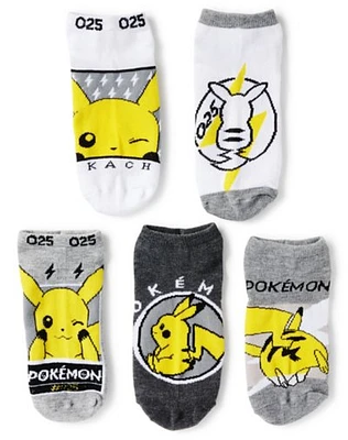 Pikachu No Show Socks 5 Pack - Pokmon