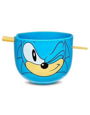 Sonic the Hedgehog Face Bowl with Chopsticks