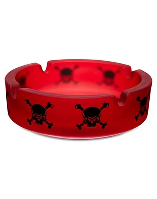 Red and Black Skull and Crossbones Ashtray