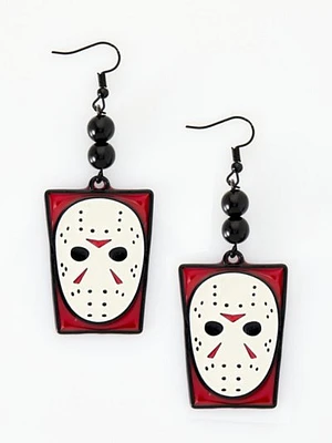 Jason Voorhees Mask Dangle Earrings - Friday the 13th