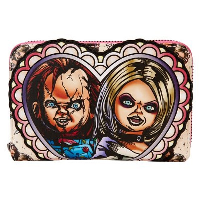 Loungefly Chucky and Tiffany Heart Zip Wallet - Bride of Chucky