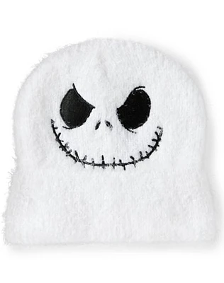 Fuzzy Jack Skellington Face Beanie Hat - The Nightmare Before Christma