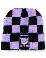 Fuzzy Gengar Checkered Beanie Hat - Pokmon