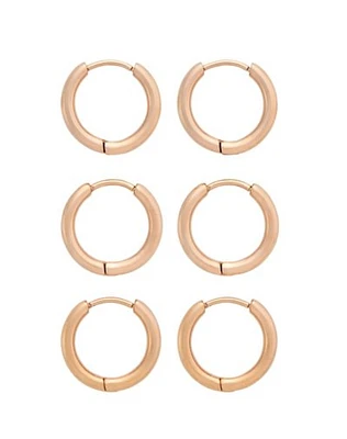 Multi-Pack Thick Huggie Hoop Earrings - 3 Pack