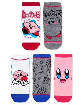 Multi-Color Kirby No Show Socks - 5 Pack