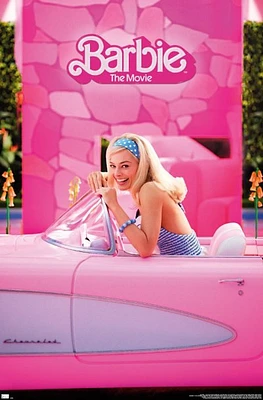 Barbie Movie Car Poster - Barbie the Movie