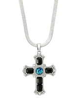 Gem Cross Pendant Necklace