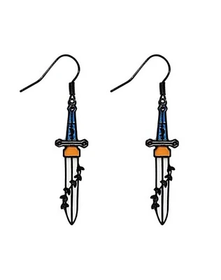 Stained Glass Dagger Dangle Earrings