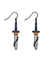 Stained Glass Dagger Dangle Earrings