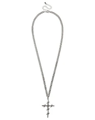 Barbed Cross Pendant Necklace
