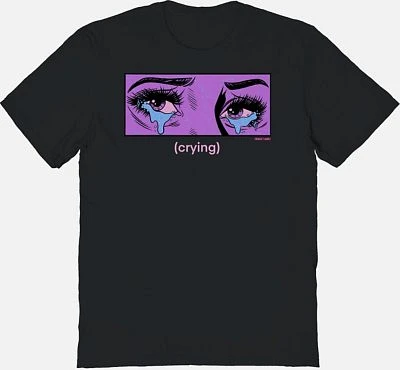 Black and Purple Crying T Shirt