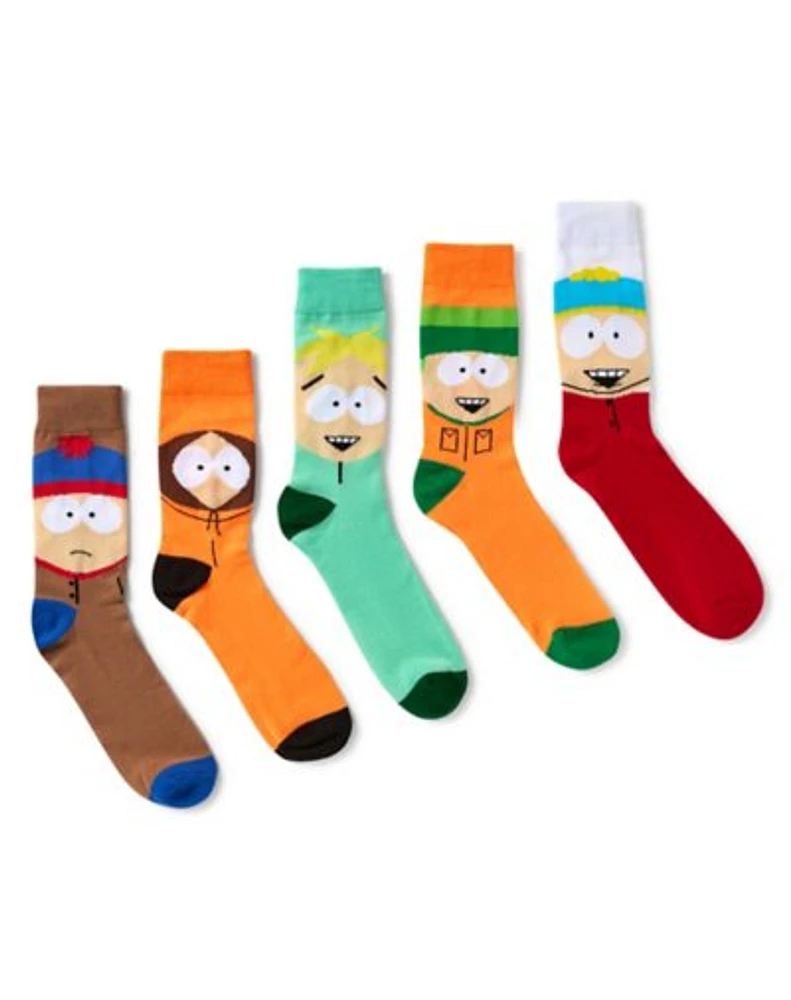 South Park Character Faces Crew Socks - 5 Pack