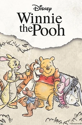 Sketch Winnie the Pooh Poster - Disney