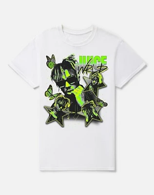 White and Green Juice WRLD Stars T Shirt