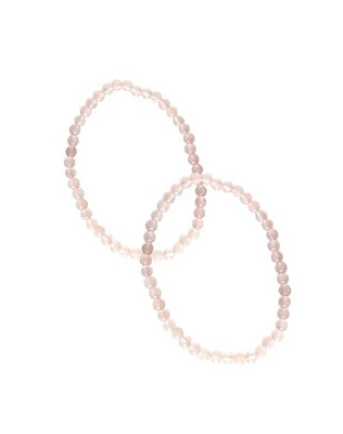 Rose Quartz Semi-Precious Stone Bracelets