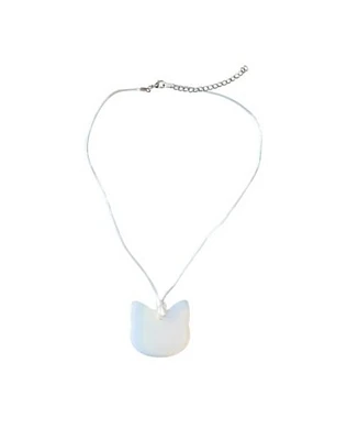 Opalite Cat Pendant Cord Necklace