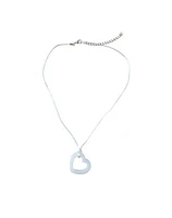 Semi-Precious Moonstone Heart Pendant Cord Necklace