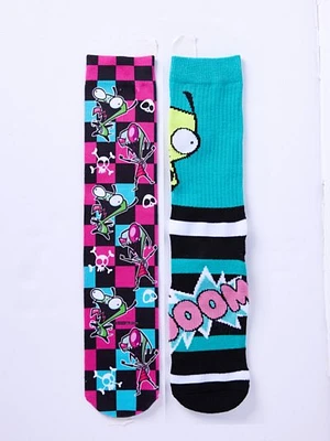 Multi-Pack Zim and Gir Crew Socks 2 Pair - Invader Zim