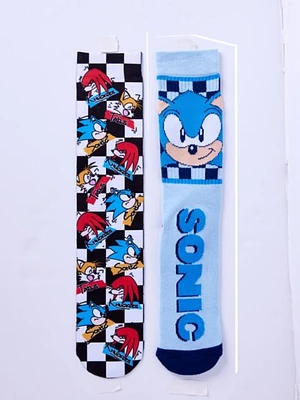 Multi-Pack Sonic Checkered Crew Socks 2 Pair - Sonic the Hedgehog