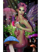 Fairy Woman Black Light Poster
