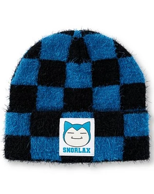 Snorlax Checkered Fuzzy Cuff Beanie Hat - Pokmon