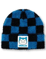 Snorlax Checkered Fuzzy Cuff Beanie Hat - Pokmon