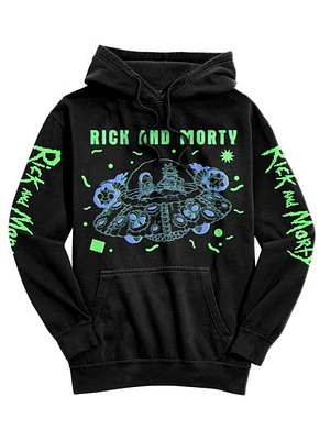Rick and Morty Neon Spaceship Hoodie