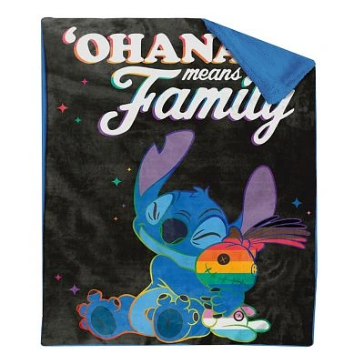 Stitch Ohana Means Family Fleece Blanket - Lilo & Stitch