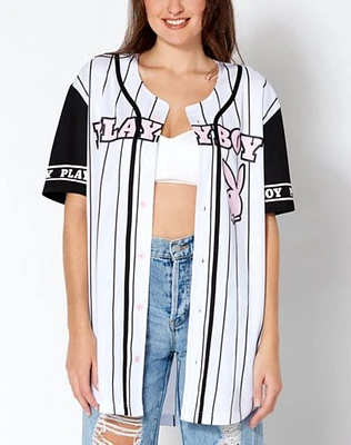 Playboy Black and White Striped Jersey