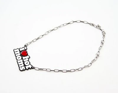 Silvertone I Heart Hot Moms Chain Necklace - Danny Duncan