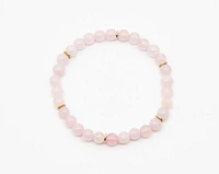 Rose Quartz Semi-Precious Stone Beaded Bracelet