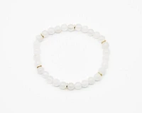 Moonstone Semi-Precious Stone Beaded Bracelet