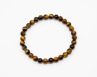 Tiger's Eye Semi-Precious Stone Beaded Bracelet