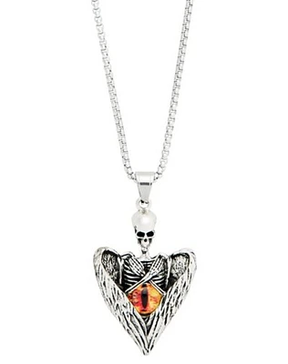 Skull Wing Pendant Necklace